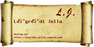 Légrádi Jella névjegykártya